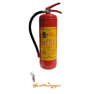🧯🔥 کپسول آتش‌نشانی ۶ کیلویی ABC برند کارا | دارای تاییدیه سازمان آتش‌نشانی | پودر و گاز چندمنظوره